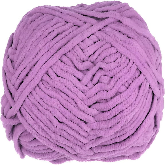 AUQ Chenille Yarn Blanket Yarn 100g/3.5oz Gauge #6 Super Bulky Polyester Soft Knitting for Crochet Weaving Bag Scarf Hat