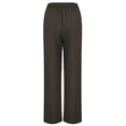 thumbnail image 2 of Slacks Women Slacks High Waisted Solid Color Wide Leg Pants Casual Suit Pants Women's Dress Pants Coffee L, 2 of 3