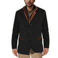 thumbnail image 2 of Mens Classic Button Down Jacket Notch Lapel Stylish Lightweight Blazer Outerwear Versatile Business Casual Jackets, 2 of 6