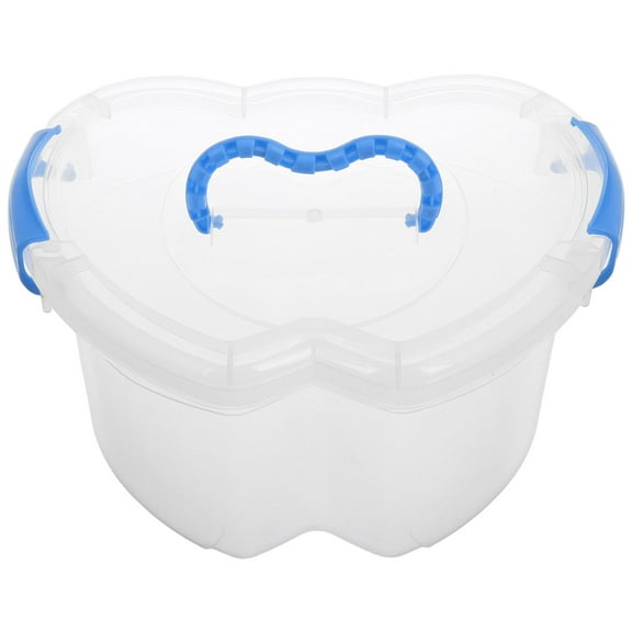 Masteelf Kids Toy Storage Bin With Lid Double Heart Shaped Plastic Box For Organizing Toys