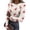 Pink(Xmas Reindeer Print), variant on Christmas Underscrub Long Sleeve Women Ribbed Slim Fit Funny Xmas Tree Snowflake Print Tee Blouses Trendy Basic Holiday Crew Neck Thermal T-Shirts