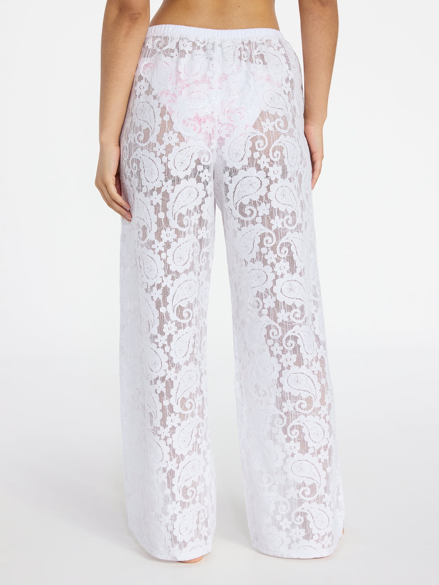 No Boundaries Lace Pants Swim Coverup, Women’s XXS-XXL