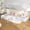 White, variant on ILRITYLK Twin & Full L-Shaped Floor Bed with All-Round Guardrails and Built-in Bookcase for Shared Bedroom