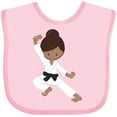 thumbnail image 3 of Inktastic African American Girl, Black Belt, Karate Girl Girls Baby Bib, 3 of 4