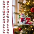 thumbnail image 3 of Mivyn Snowman Christmas Ornaments,3" Personalized Letter Ornaments for Christmas Tree, 2D Initial Ornament, Letter Ornament for DIY Hanging Xmas Decor, Gift for Family Friends, 3 of 8