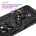 thumbnail image 6 of Compatible with Moto G 5G(2025) Protective Case,Heavy Duty Shockproof Armor Phone Case with 360° Rotating Metal Ring Holder Kickstand Military Grade Protection Rugged Cover,Black, 6 of 7