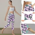 thumbnail image 2 of PFRNLF Women's High Waisted Yoga Capris with Pockets,Tummy Control Non See Through Workout Athletic Running Capri Leggings, 2 of 8