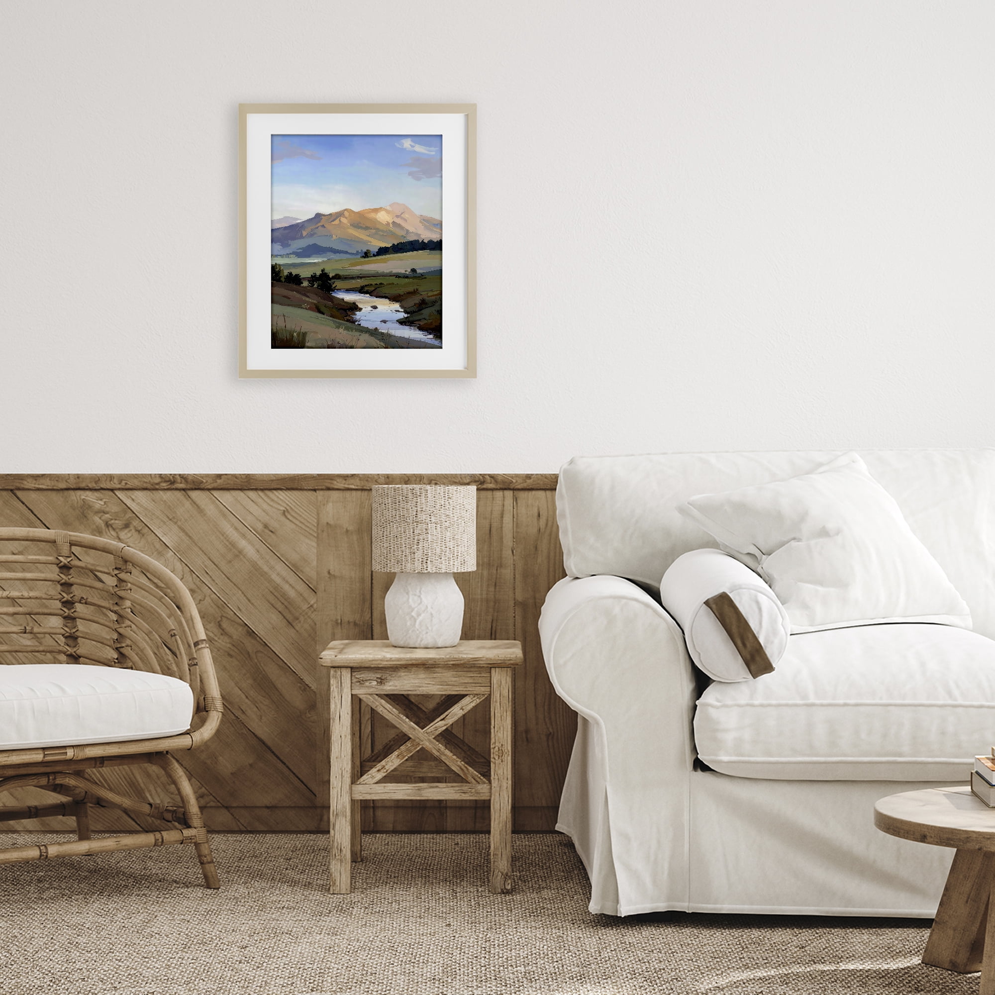 Stupell Industries Across The Valley River Birch Framed Print Under Glass, design by Alonza Saunders