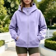 thumbnail image 2 of HAYIMI Women Oversized High Collar Zip Up Hoodie Loose Long Sleeve Jacket with Pocket Soft Casual Sweatshirt for Fall Winter Outdoor Walking, 2 of 5