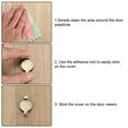 thumbnail image 3 of Uxcell 5/8" Peephole Cover,Copper Privacy Door Viewer Cover for Home Apartment Hotel,Imitation Gold 2pcs, 3 of 6