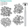 thumbnail image 7 of BASSTOP Snap Fastener Kit,Snap Buttons Kit,100 Pcs 15mm Stainless Steel Snap Fasteners Press Stud Buttons with Punching Tool Set for Bags, Jeans, Clothes, Fabric, Leather Craft, 7 of 7
