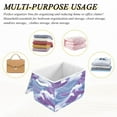 thumbnail image 7 of Blue and Purple Wave Large Storage Bins with Linen Collapsible Lid Storage Box 16.7 x 12.6 x 11.8in, 7 of 7