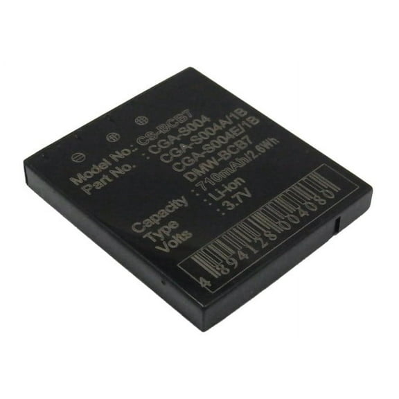 710mAh CGA-S004A DMW-BCB7 CGA-S004E/1B CGA-S004 CGA-S004A/1B Battery for Panasonic DMC-FX2B DMC-FX7EG-K Lumix DMC-FX2 DMC-FX7A D