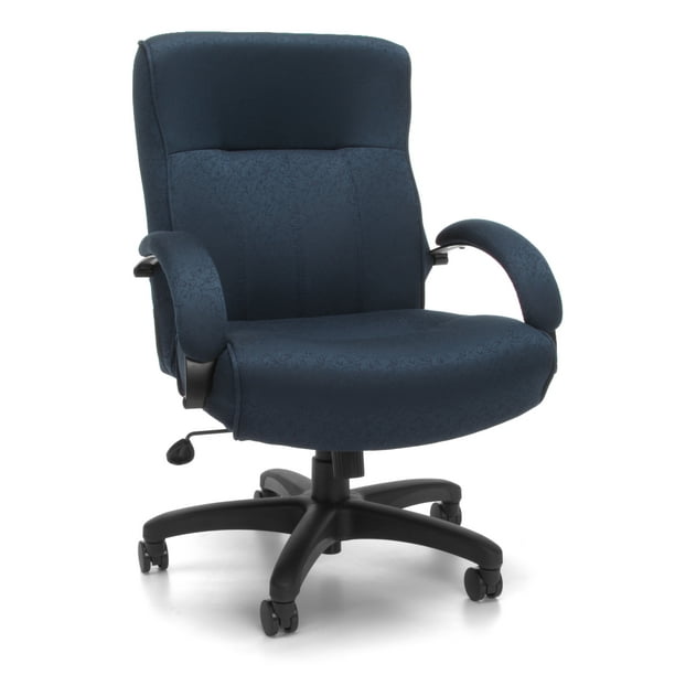 OFM Model 711 Fabric Mid-Back Big and Tall Executive Chair, Navy - Walmart.com - Walmart.com
