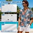 thumbnail image 6 of KUIFORTI Matching Hawaiian Outfits for Family Washable Couple Matching Outfits Tropical Leaf Men’s Hawaiian Shirt Lightweight Fit for Honeymoon Trip Fashionable, 6 of 7