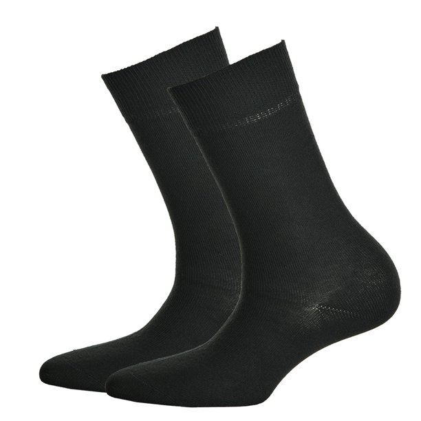 Hudson 2 pares de calcetines para mujer - Only 2-pack, calcetines cortos, cinturilla confort, Unicolor Negro 35-38