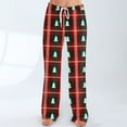 thumbnail image 5 of LHVUOA Christmas Womens Pajama Pants Drawstring Stretch Cute Xmas Print Pjs Casual Elastic Waist Pajama Pants, 5 of 7