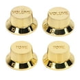 thumbnail image 1 of Guitar Control Knob, Decorative 4Pcs Electric Bass Volume Control Knob Stable Plastic Lightweight  For DIY Gold,Silver, 1 of 8