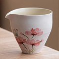 thumbnail image 3 of Hand-made Tea Pitcher Vintage Floral Tea Fairness Cup Tea Coffee Cream Sharing Cup for Household, 3 of 5
