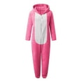 thumbnail image 6 of BFHHYA Girls' Fuzzy Onesie Sleepwear Long Sleeve Full Zip Cat-Ear Hooded Jumpsuit Sleepwear Loungewear for At-Home Play & Sleep, 6 of 6