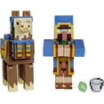 thumbnail image 3 of Minecraft Wandering Trader & Llama Action Figures & Accessories 2-Pack, 3.25-in Scale Toy Set, 3 of 6
