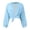 Light Blue, variant on Women’s Chiffon Ruffle Sleeve Shawl Cardigan Lightweight Open Front Tie Front Summer Sheer Mesh Gradient Top