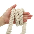 thumbnail image 4 of Uxcell Natural Twisted Cotton Rope 3 Strand Thick Cotton Rope Tug 0.79" x 24.61ft White, 4 of 7