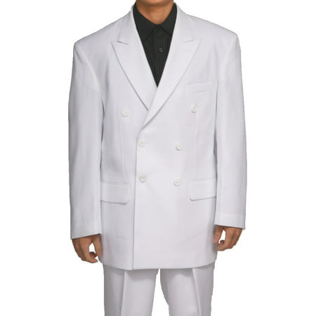 Mens White Double Breasted (DB) Dress Suit - Includes Jacket & Pants