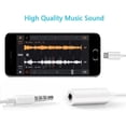 thumbnail image 3 of Adaptador de audio USB C a 3,5 mm, cable adaptador de USB tipo C a conector auxiliar para auriculares para smartphone, conversor de audio para auriculares manos libres [blanco], 3 of 5