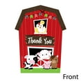 thumbnail image 3 of Big Dot of Happiness Farm Animals - Shaped Thank You Cards - Barnyard Baby Shower or Birthday Party Thank You Note Cards with Envelopes - Set of 12, 3 of 7