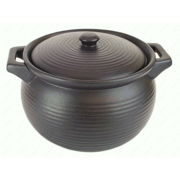 M.V. Trading K6 Stoneware Chinese Cooking Pot, Black, 2-Quart