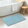 thumbnail image 4 of Zynviq Bathroom Rugs 35.9" X 16.9" Solid Color Bath Rugs Pvc Rectangular Blue Absorbent Washable Small Rug for Bathroom, 4 of 6
