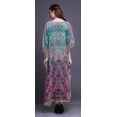 thumbnail image 2 of Phagun Lotus Floral Ladies Plus Size Kaftan Summer Wear Beach Coverup Kimono Caftan-S-L, 2 of 5