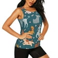 thumbnail image 2 of Fotbe Dogs Blusas Sin Mangas para Mujer – Estilo Casual, Corte Suelto, Slim-Fit, Cuello Redondo Deportivo, Tops de Verano para Gimnasio y Yoga-XX-Large, 2 of 7