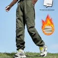 thumbnail image 6 of Cargo Pants Women Elastic Waisted Parachute Hiking Pants with Pockets Water-Resistant Lightweight Baggy Pants, 6 of 9