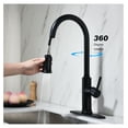 thumbnail image 3 of Kitchen Faucet with Pull Out Sprayer, 360° Swivel Single Handle Sink Faucet, Commercial Stainless Steel Water Tap for Home Kitchen Use, 3 of 8
