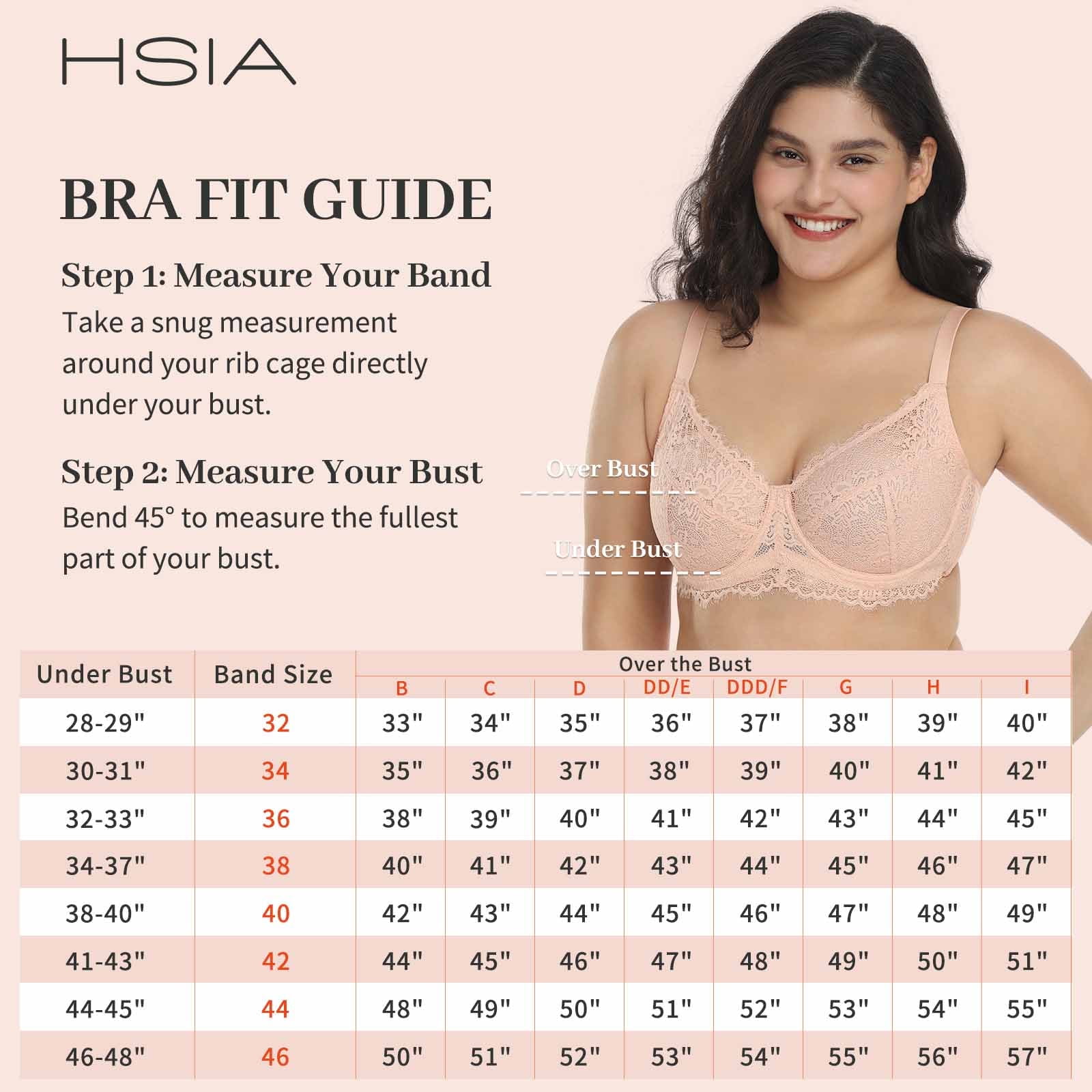 HSIA Minimizer Bra for Women - Plus Size Underwire Lace Unlined Non Padded Bra,Rose Cloud,40I