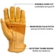 thumbnail image 3 of Guantes de trabajo OZERO Leather para hombre, 3 pares, color dorado, talla XL, 3 of 7