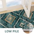 thumbnail image 5 of 3'x5' Area Rugs for Living Room, Machine Washable Non-Slip Carpet, Soft Faux Wool Low Pile Moroccan Farmhouse Western Rug, Dark Green, 5 of 6