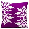 thumbnail image 2 of Outdoor Lilac Damask Outdoor Pillow, 2 of 2