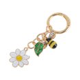 thumbnail image 5 of Unique Bargains 1 Pc Fashion Bees Daisys with Round Buckle Handbag Charm Bag Accessories Gold Tone, 5 of 5