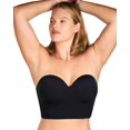 thumbnail image 2 of Sujetador largo sin tirantes HSIA para mujer con soporte antideslizante negro, 2 of 7