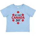 thumbnail image 3 of Inktastic My First Canada Day with Red and White Maple Leaves Boys or Girls Baby T-Shirt, 3 of 5