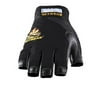 SetWear SWF-05-009 Leather Fingerless Glove, Black, Medium