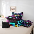 thumbnail image 6 of Castle Fairy Baseball Gamer Bedding Comforter Set,Abstract Splash Queen Bedding Sets, 6 of 8
