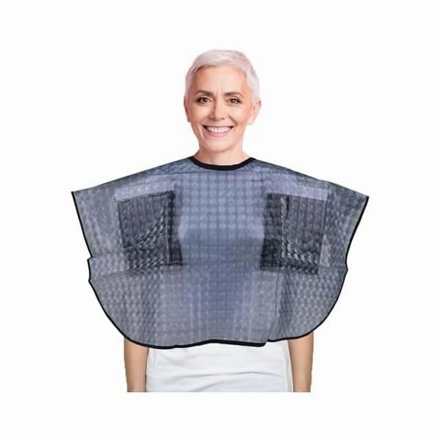 wonima11 Waterproof Post Surgery Shower Cape Cover Mastectomy Chest Shoulder Arm Shower Protection with Drain Pockets