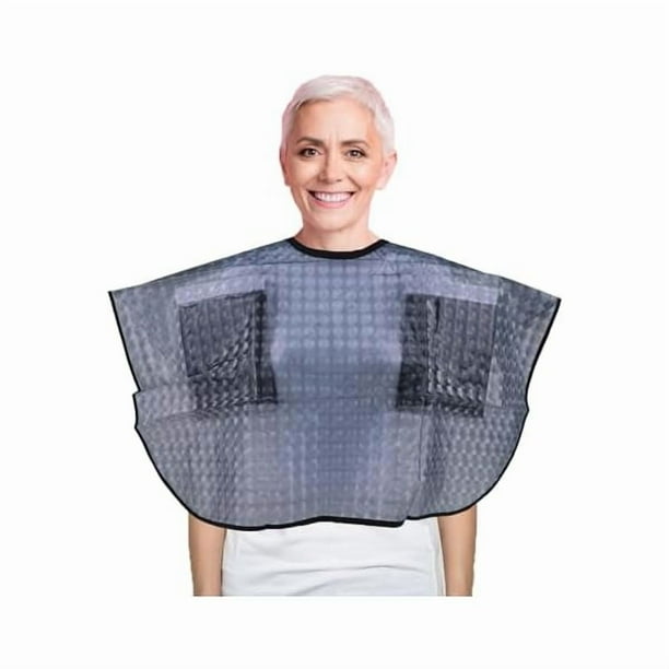 wonima11 Waterproof Post Surgery Shower Cape Cover Mastectomy Chest Shoulder Arm Shower Protection with Drain Pockets