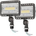thumbnail image 1 of Luces de inundación LED CINOTON, 20 W, exteriores, 5000 K, 2800 LM, 120 V, paquete de 2, 1 of 9