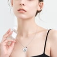 thumbnail image 2 of Necklaces & Pendants Mothers Lovers Thanksgiving Valentines Gifts Stainless Steel Engraved Heart Pendant Necklace Personalized Fashion Love Stainless Steel Necklace Pendant, 2 of 9