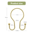 thumbnail image 6 of AmazerBath Shower Curtain Hooks Gold Shower Curtain Rings, Simple Double Hook Shower Curtain Hooks Rust Proof, Sturdy Metal Smooth Glide Shower Hooks for Shower Curtain Rod, 12 Pcs Shower Rod Hooks, 6 of 9